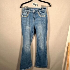 Westfield Eagle Jeans Womens 28x30.5 Blue Denim Established Bootcut Whiskering